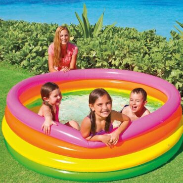 Intex Sunset Glow Pool - Детски детски басейн - Ø 168 x H 46 см - За 3+ години